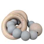 bijtring, rammelaar lichtgrijs